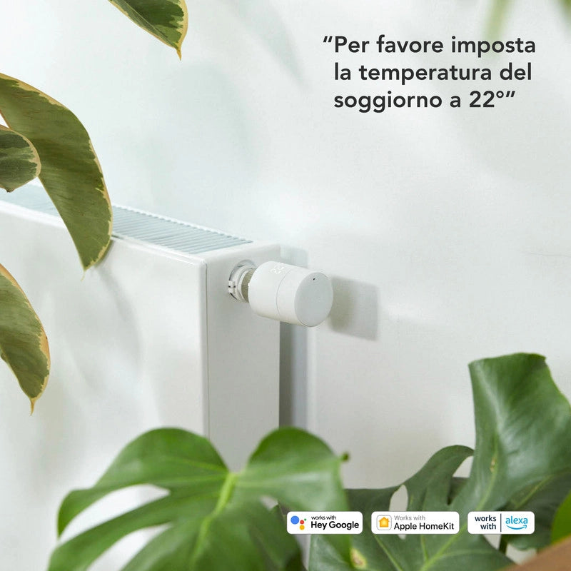 TADO Valvola termostatica kit di base V3+. Valvola termostatica smart. Controllo tramite app. impianto centralizzato