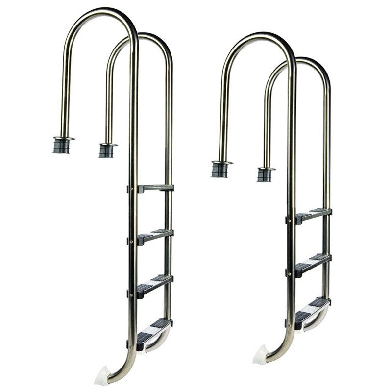 Scaletta per piscina interrata MURO in acciaio Inox AISI 316L Configurazione: 4 Gradini