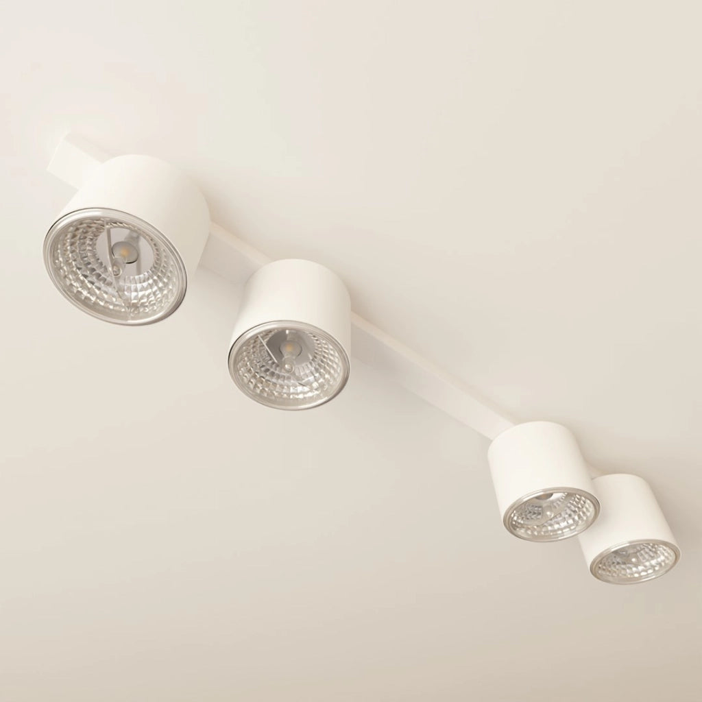 Plafoniera barra bianca 90 cm 4 spot ES111 Emibig