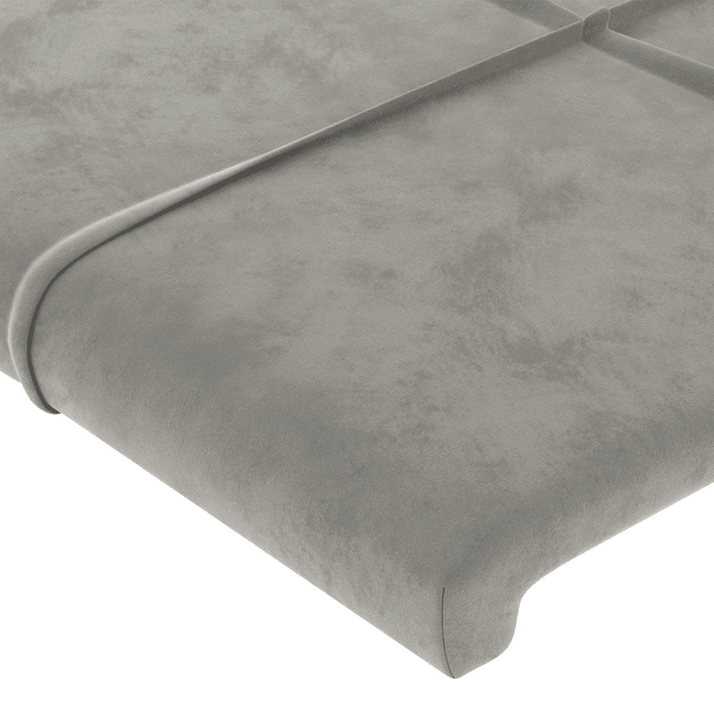 Giroletto a Molle con Materasso Grigio Chiaro 90x190 cm Velluto 3142995