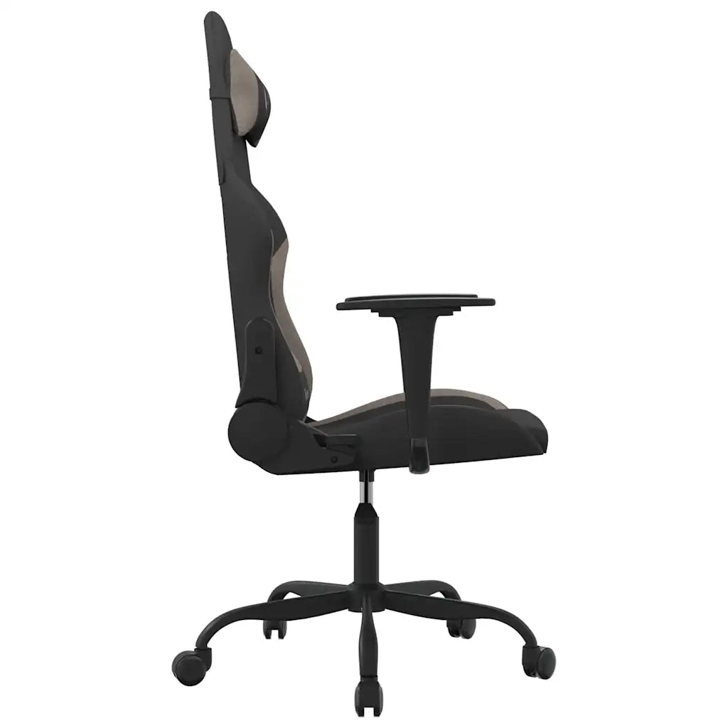 Sedia da Gaming Nero e Tortora in Tessuto 345471
