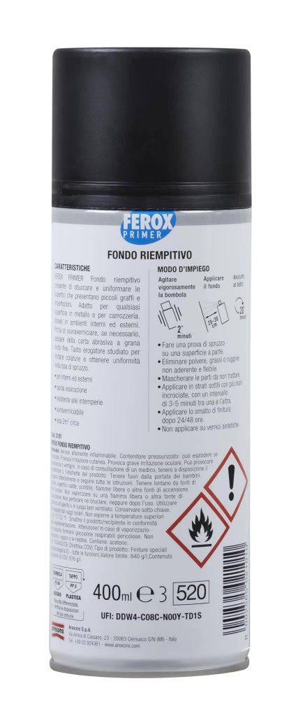 Fondo Aggrappante Spray Ferox Arexons Riempitivo 400 ml 6 Pezzi