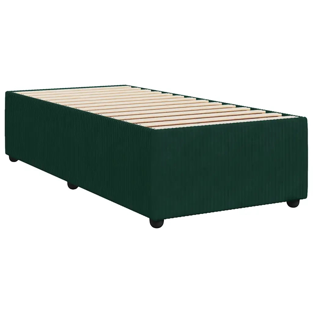 Giroletto a Molle con Materasso Verde Scuro 80x200 cm Velluto 3289893