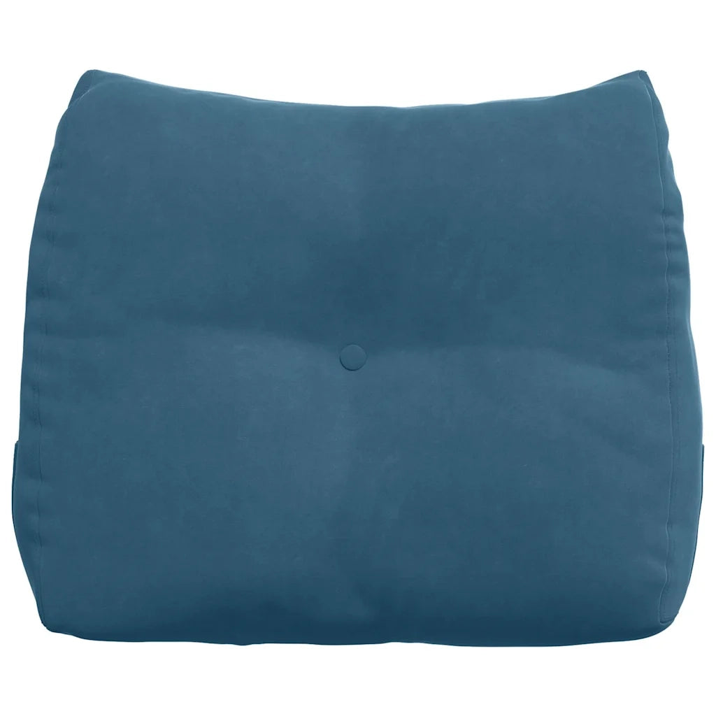 Cuscino per Schiena | Cuscino dorsale Blu 60 x 24 x 50 cm Velluto