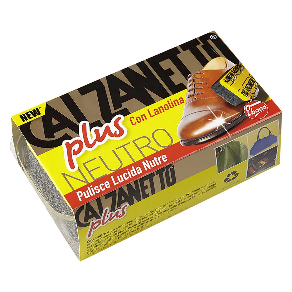 SPUGNA LUCIDA SCARPE 'PLUS' colore neutro- 12 pezzi  - EBANO