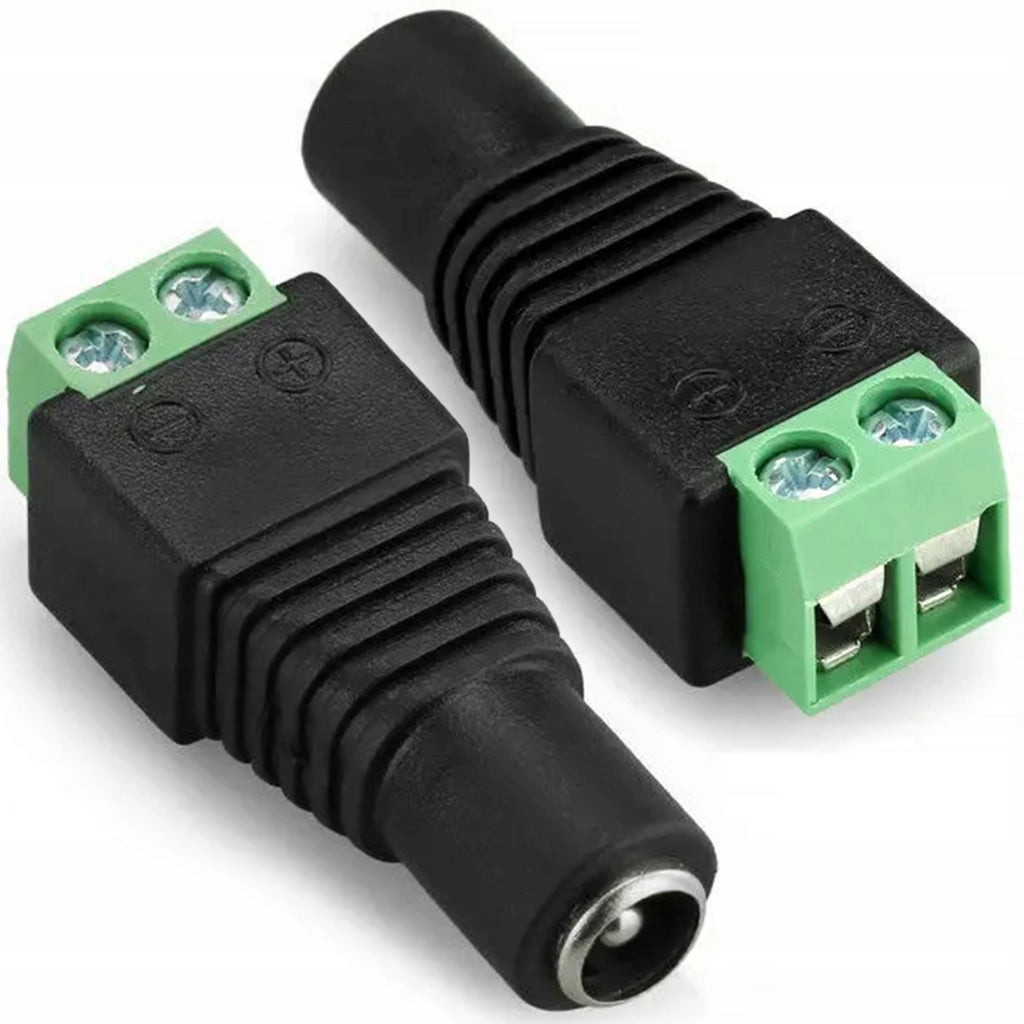 Connettore Femmina CCTV 5,5mm/2,1mm – Alta Qualità, Connessione a Vite | 30V DC, 2A