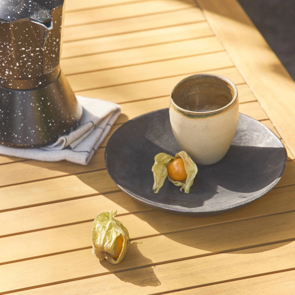 Set da giardino in legno di acacia per 4 persone, beige