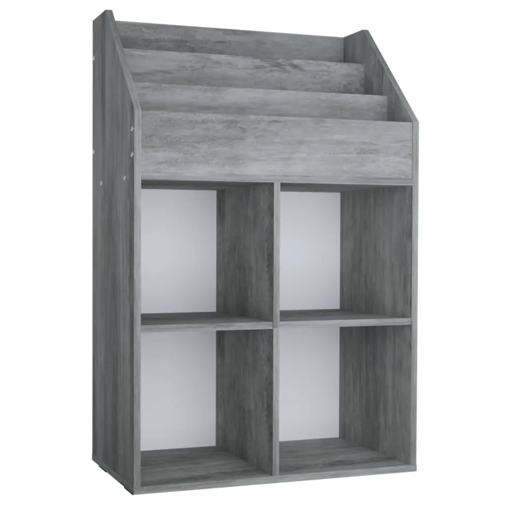 Portariviste Bambini Grigio Cemento 71x30x114 cm Multistrato 339531