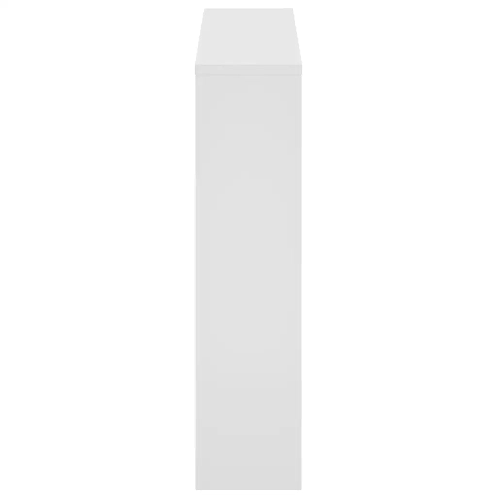Scarpiera | Mobile per scarpe con 2 Ripiani e Specchio Bianco 63x17x67 cm