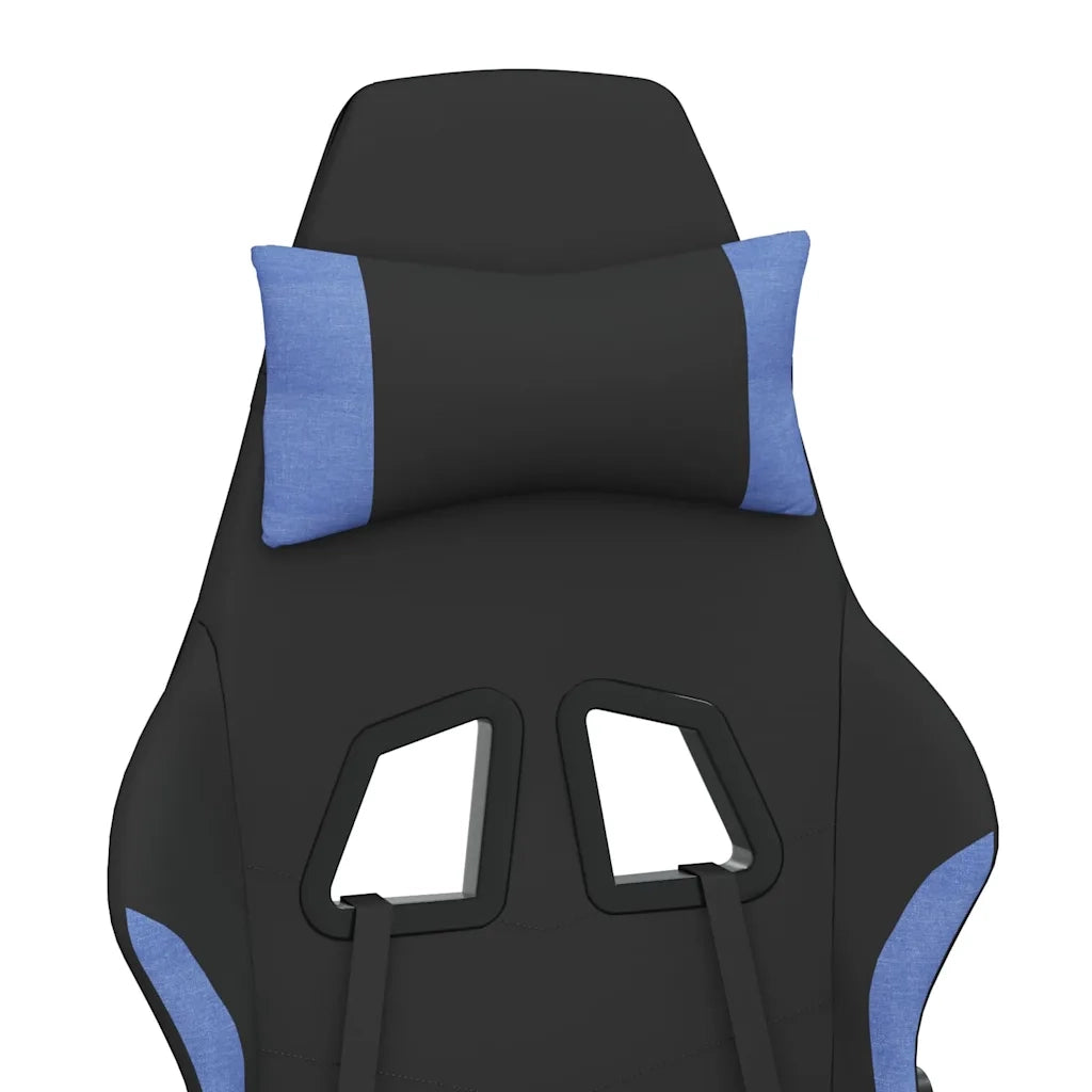 Sedia da Gaming Nero e Blu in Tessuto 345497