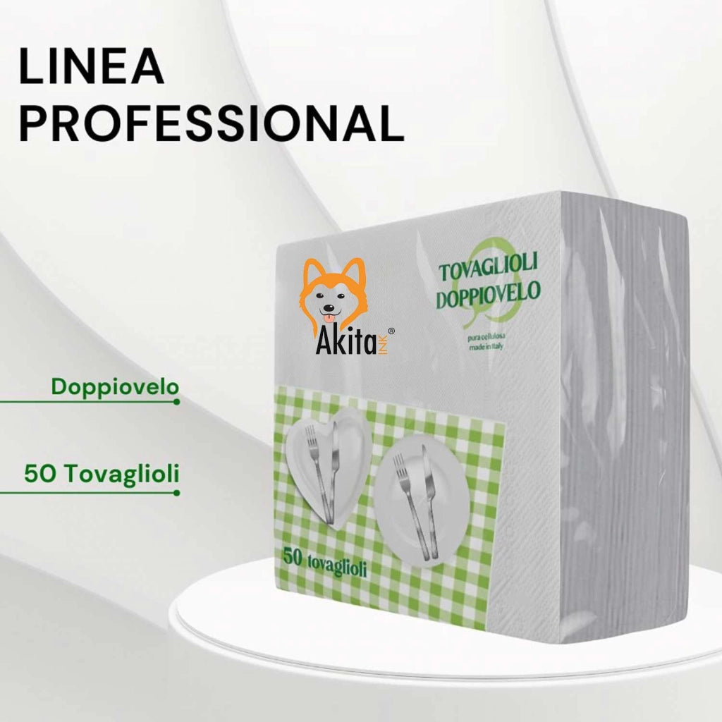 1000 Tovaglioli Doppio Velo Akitaink 10 Confezioni