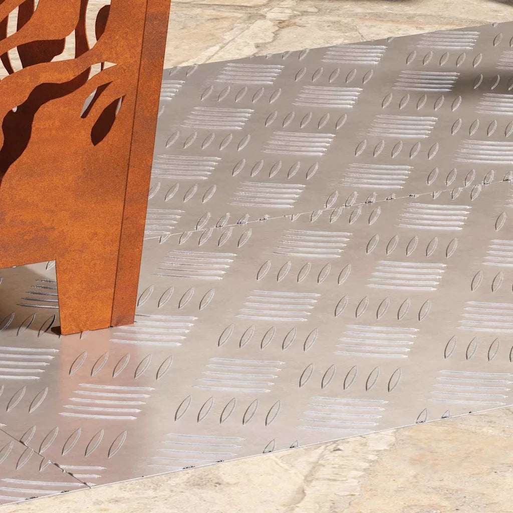 Gradini per Scale 4 pz | Tappetini per scale autoadesivi Argento 90 x 40 cm Alluminio