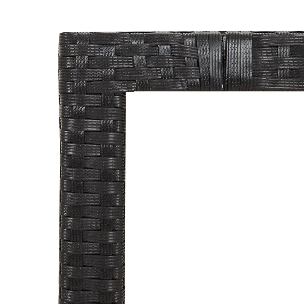 Set da Pranzo da Giardino 7 pz Nero con Cuscini in Polyrattan 3276683