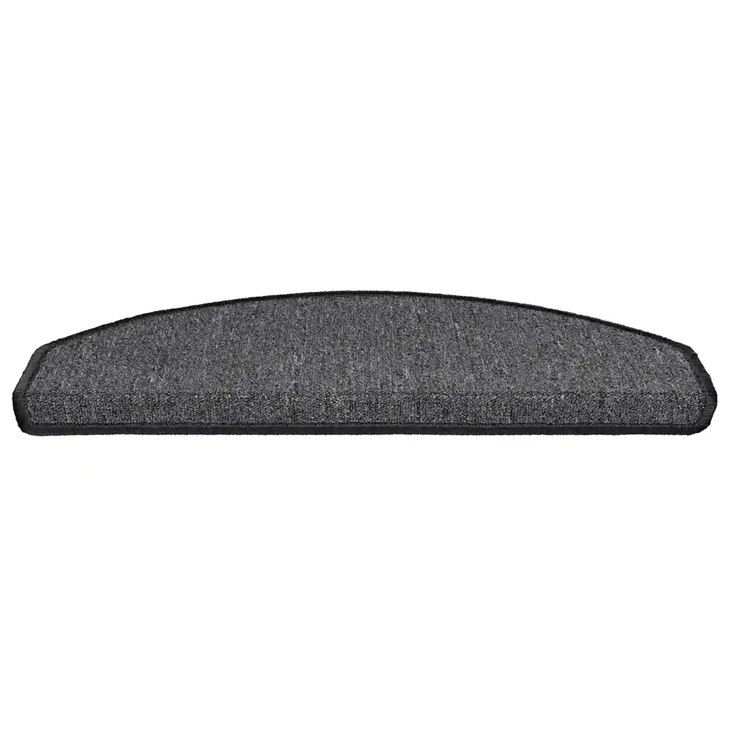 Tappetini per scale 30 pz 65x24x4 cm Antracite Semicircolari Grandi 3365749