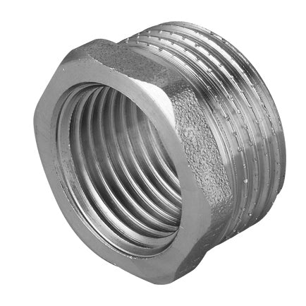 RIDUZIONE MF IN OTTONE CROMO IBP- 1/2 x 1/4- IBP- pezzi 10