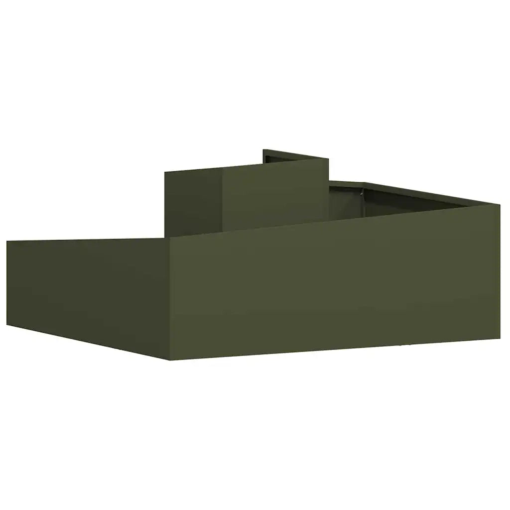 Vaso da giardino Verde oliva 100 x 100 x 50 cm