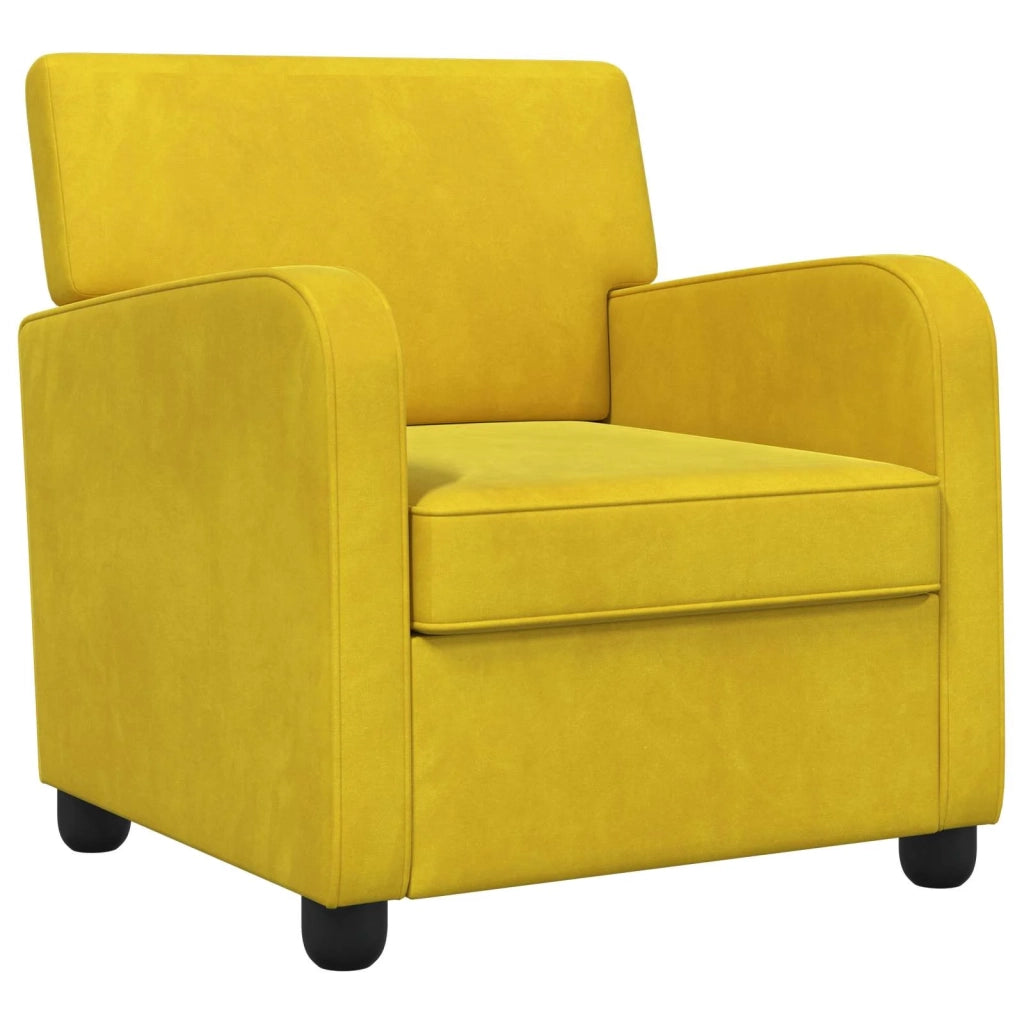 Poltrona-Divano Sedia Giallo Velluto 318528