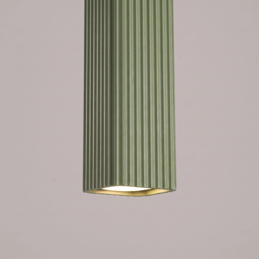 Lampada a sospensione RAYO 1 verde oliva