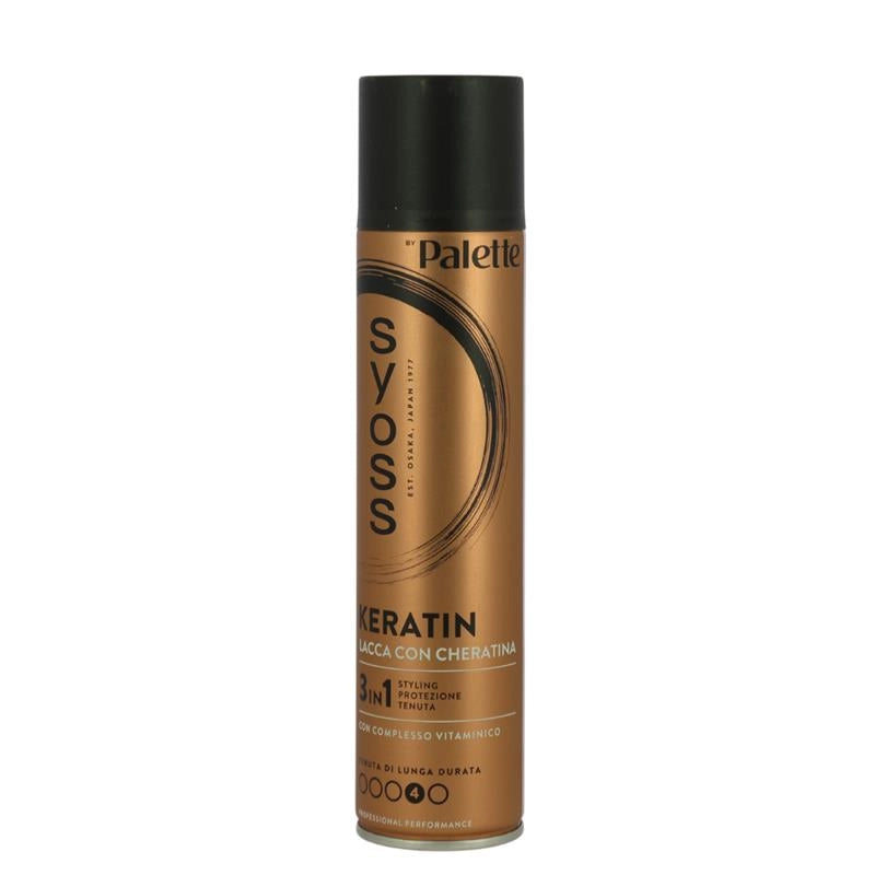 SYOSS BY PALETTE KERATIN LACCA CON KERATINA CON COMPLESSO VITAMINICO - TENUTA DI LUNGA DURATA 3IN1 STYLING 300 ML