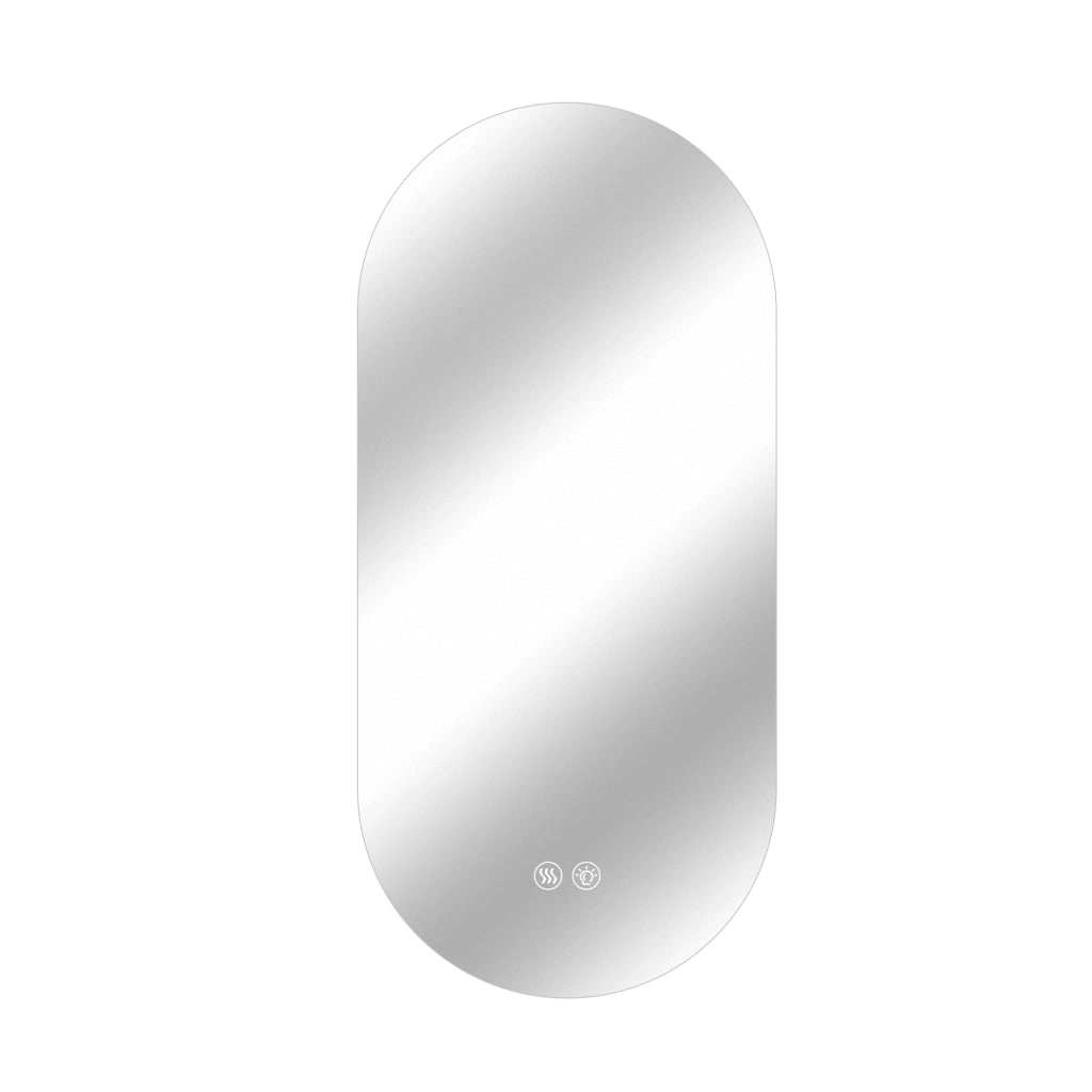 Specchio bagno led 60x120 cm rettangolare con antiappannamento; vetro temperato 5mm; luce dimmerabile 3 colori; argento
