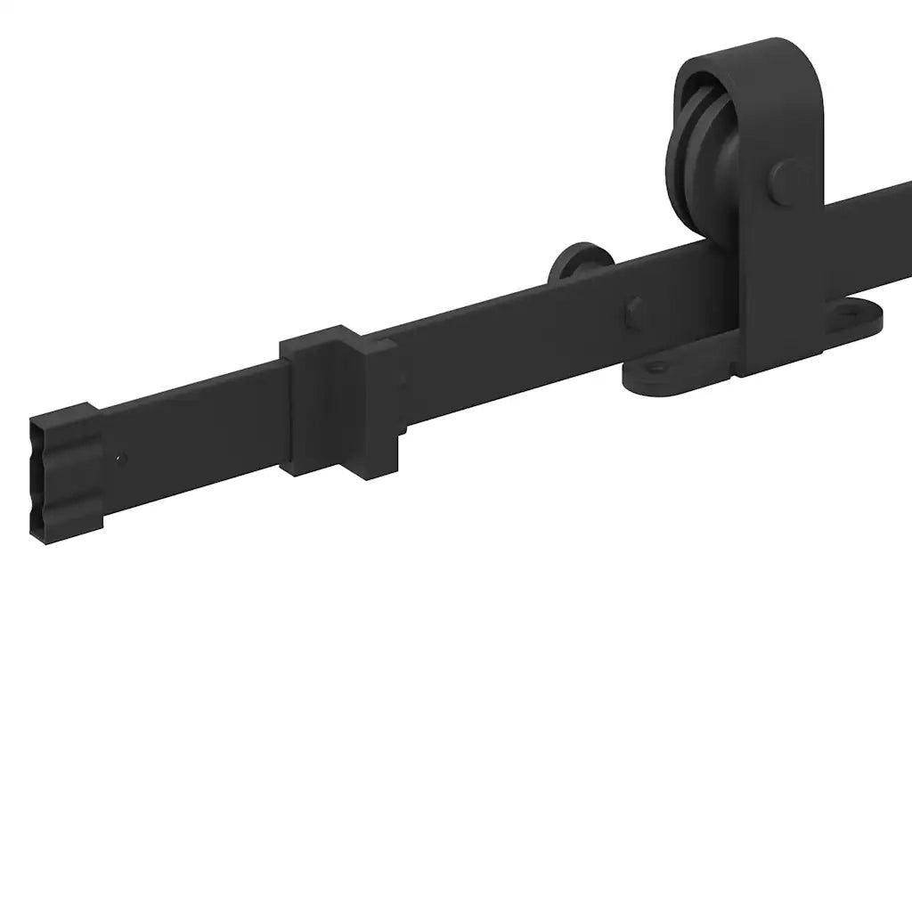 Kit di Binari per Porte Scorrevoli 152,5 cm Acciaio Nero CFW9964183