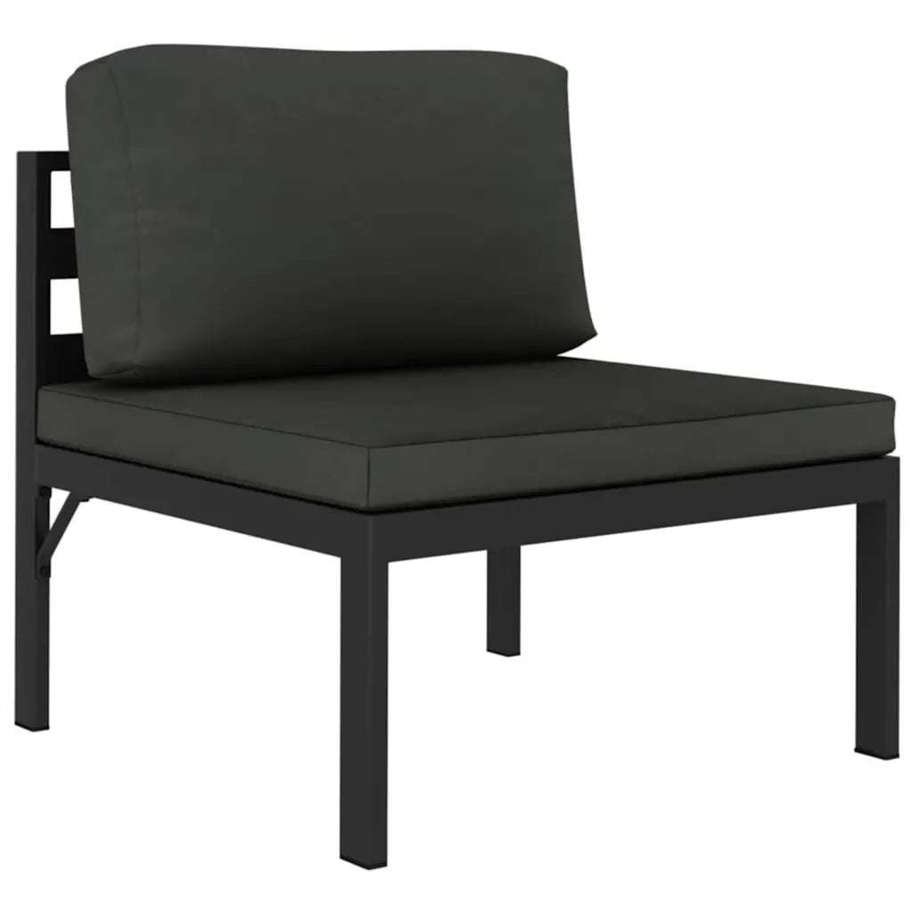 Set Divani da Giardino 5 pz con Cuscini in Alluminio Antracite 3107790