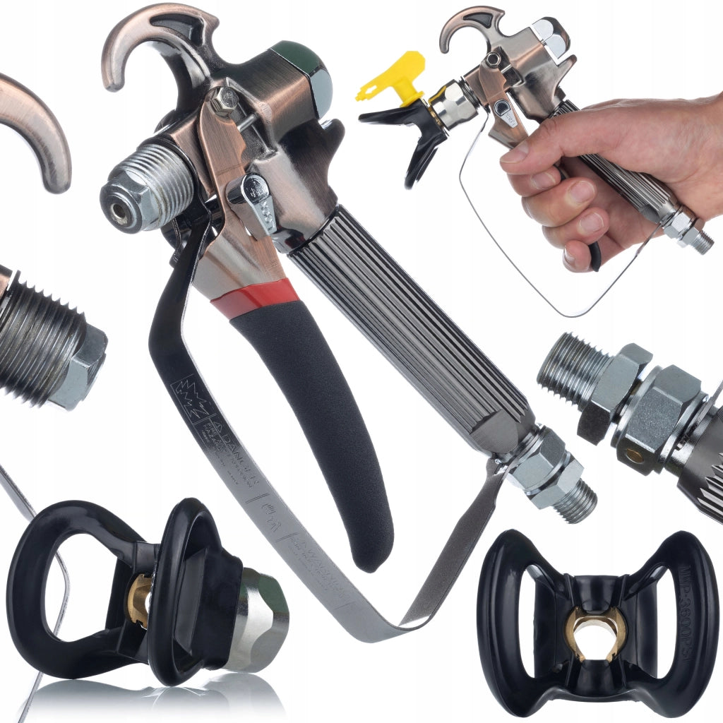 Pistola a Spruzzo Rosfix TurboJet TJ1 Set – Qualità Professionale, Ergonomico, Compatibile con Graco, Wagner, Titan