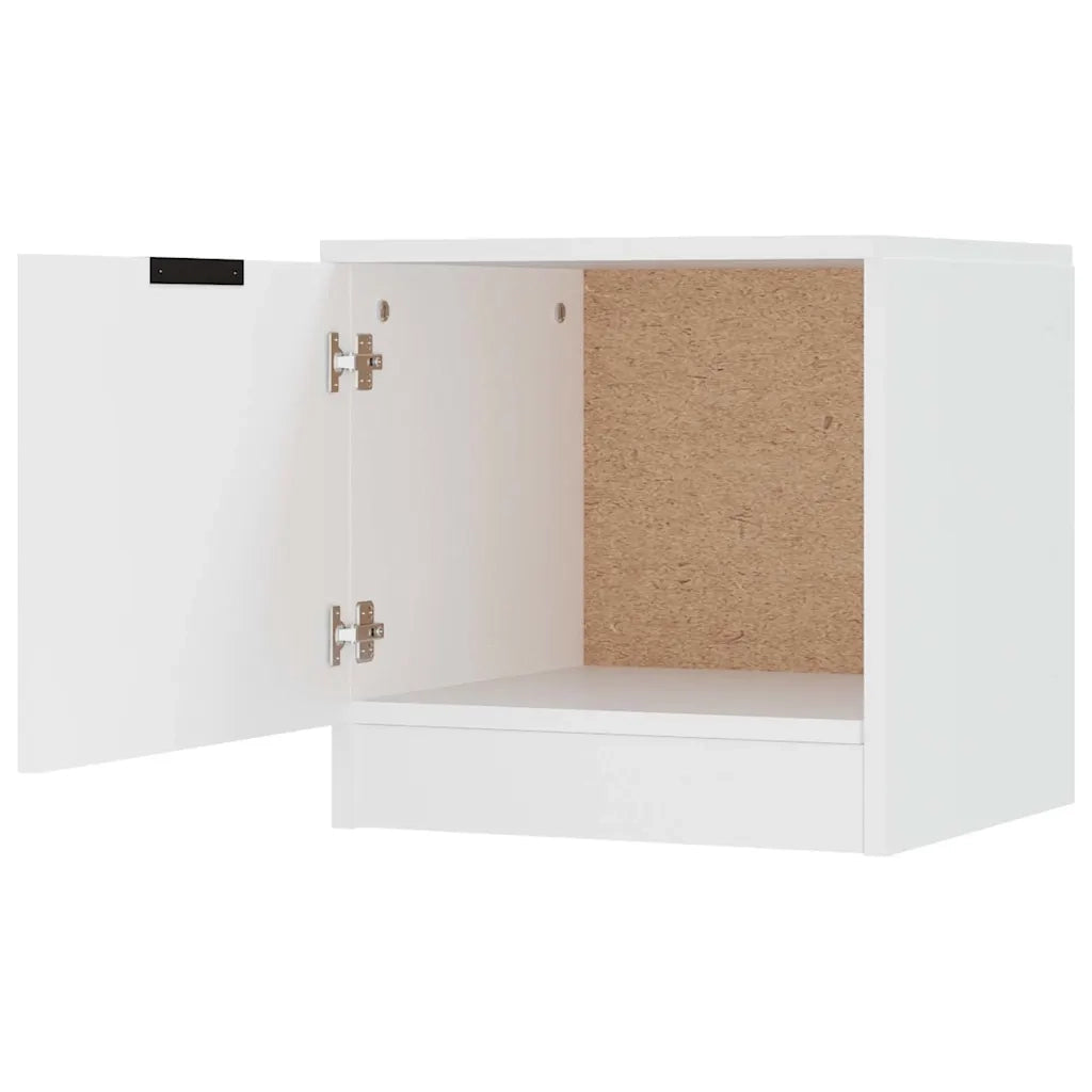 Comodini 2 pz Bianco Lucido 40x39x40 cm 811197