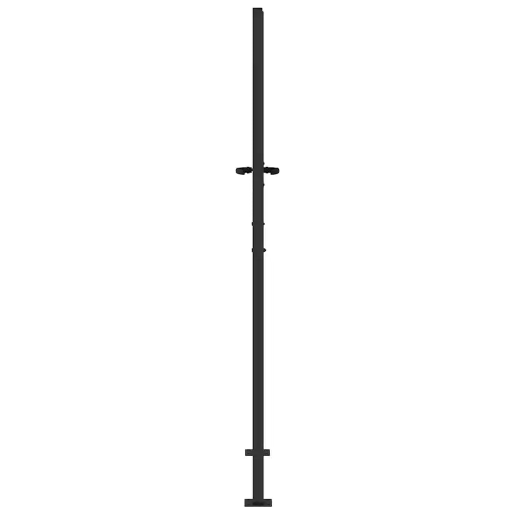 Cancello da giardino con blocco Nero 110 x 205 cm 42015903