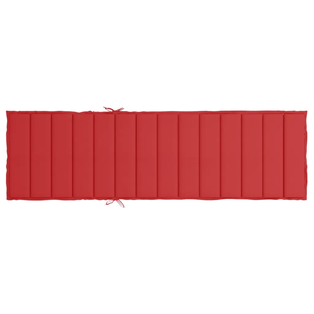 Cuscino per Lettino Rosso 200x50x3 cm in Tessuto Oxford 314194