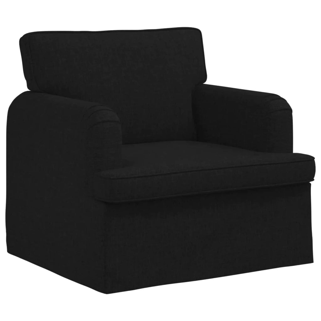 Set di divani 2 pcs Nero 201 x 80 x 85 cm Tessuto 3407606