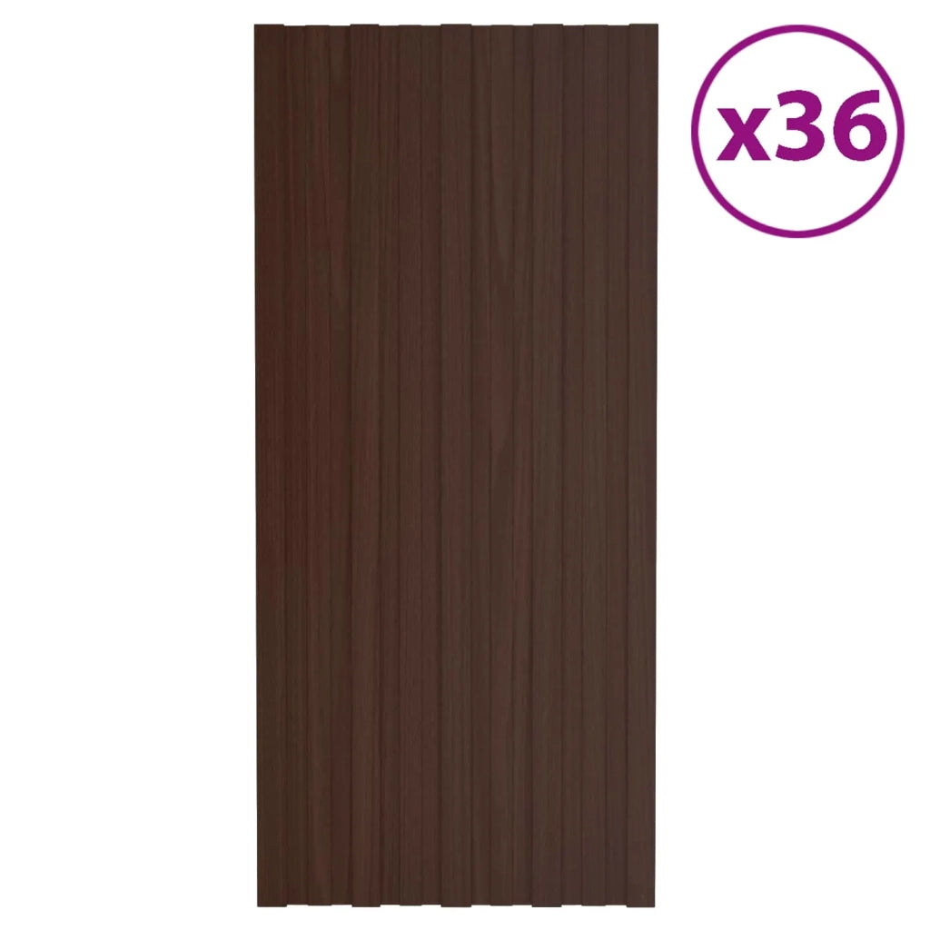 Pannello per tetto 36 pz Marrone 100 x 45 cm Acciaio zincato 42047128