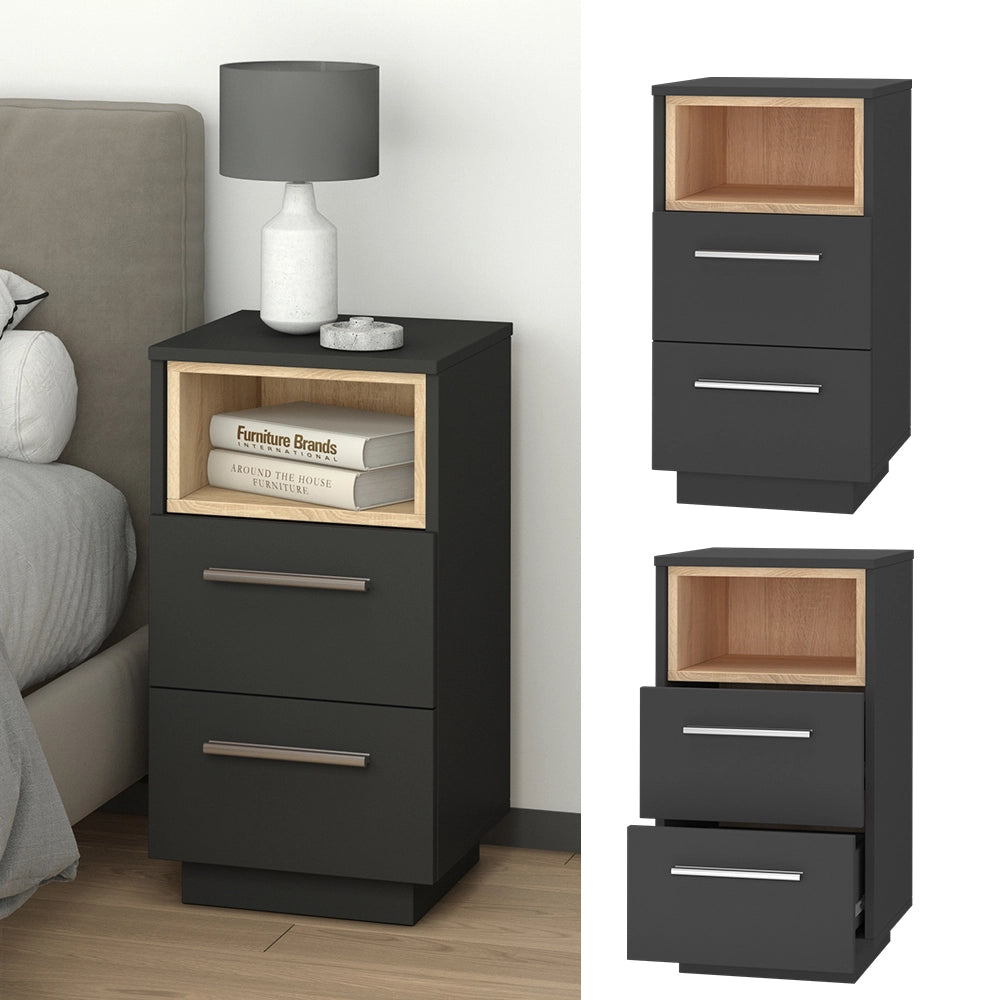Vicco Comodini camera da letto Antracite 36 x 68 cm