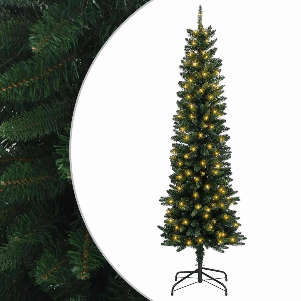 Albero di Natale Artificiale Sottile 180 cm 300 LED 3466347