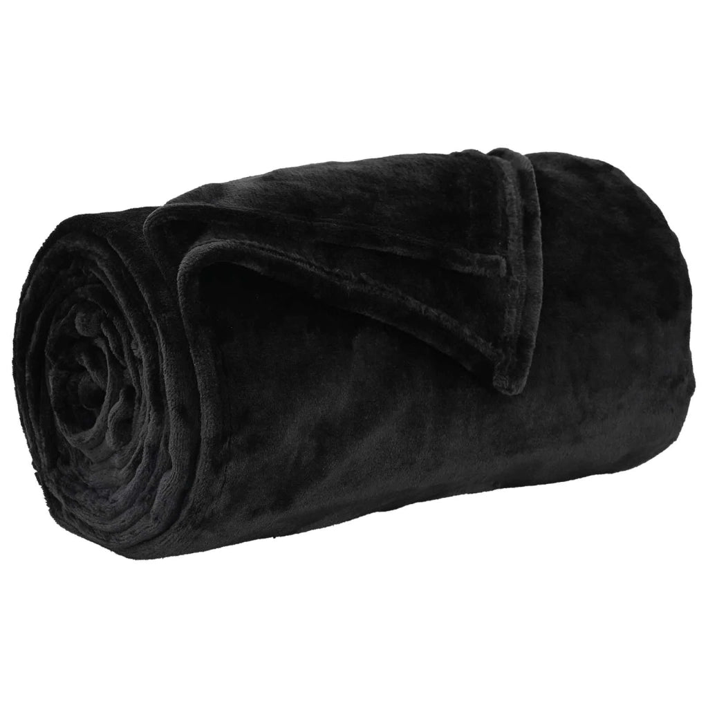 Coperte da Pile 6 pcs Nero 130 x 150 cm Panno 42016809
