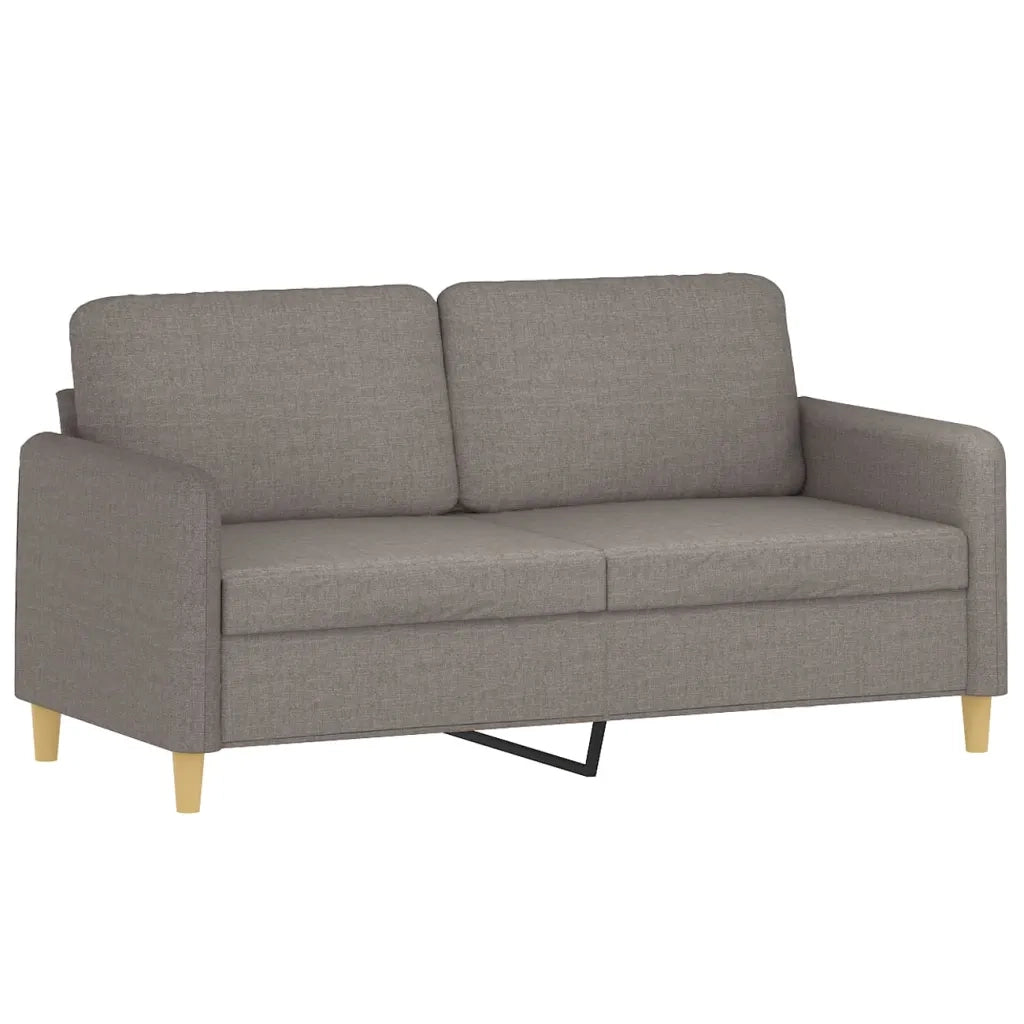Set Divani 2 pz con Cuscini Tortora in Tessuto 3202109