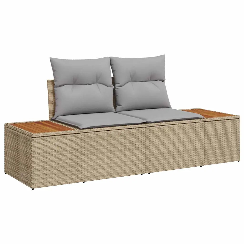 Set Divano da Giardino con cuscino 8 pcs Beige polyrattan 3360085