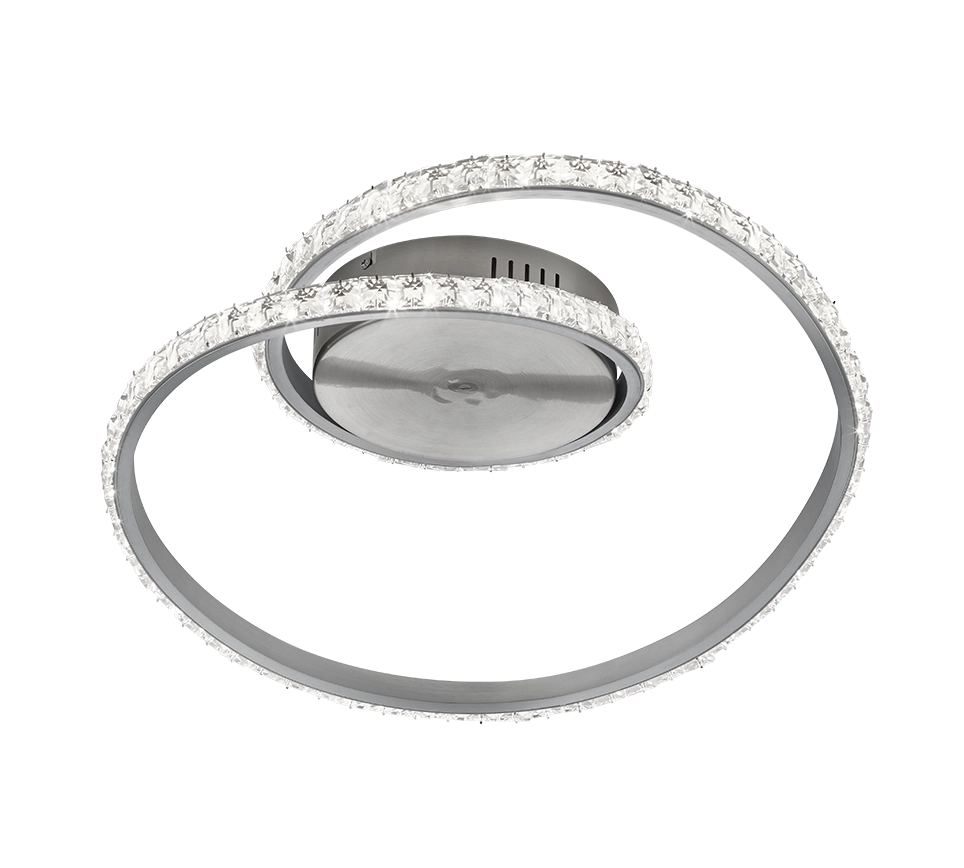 Plafoniera Led Parete Interno effetto Cristallo Telecomando Rubin GD Trio