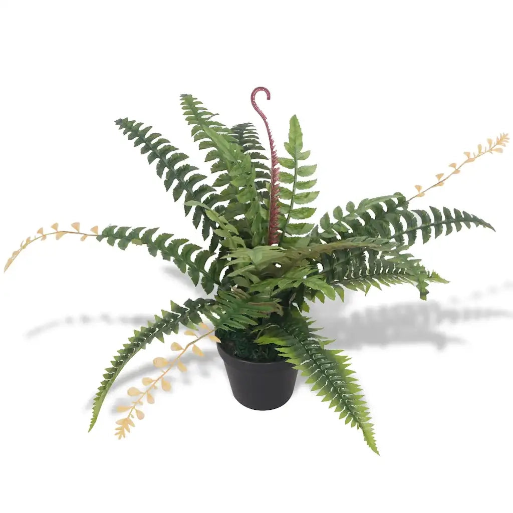Felce Pianta Artificiale con Vaso 50 cm Verde 244437