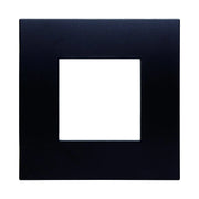 Placca Plastica Serie Venus 2P Colore Nero Compatibile Con Vimar Arke