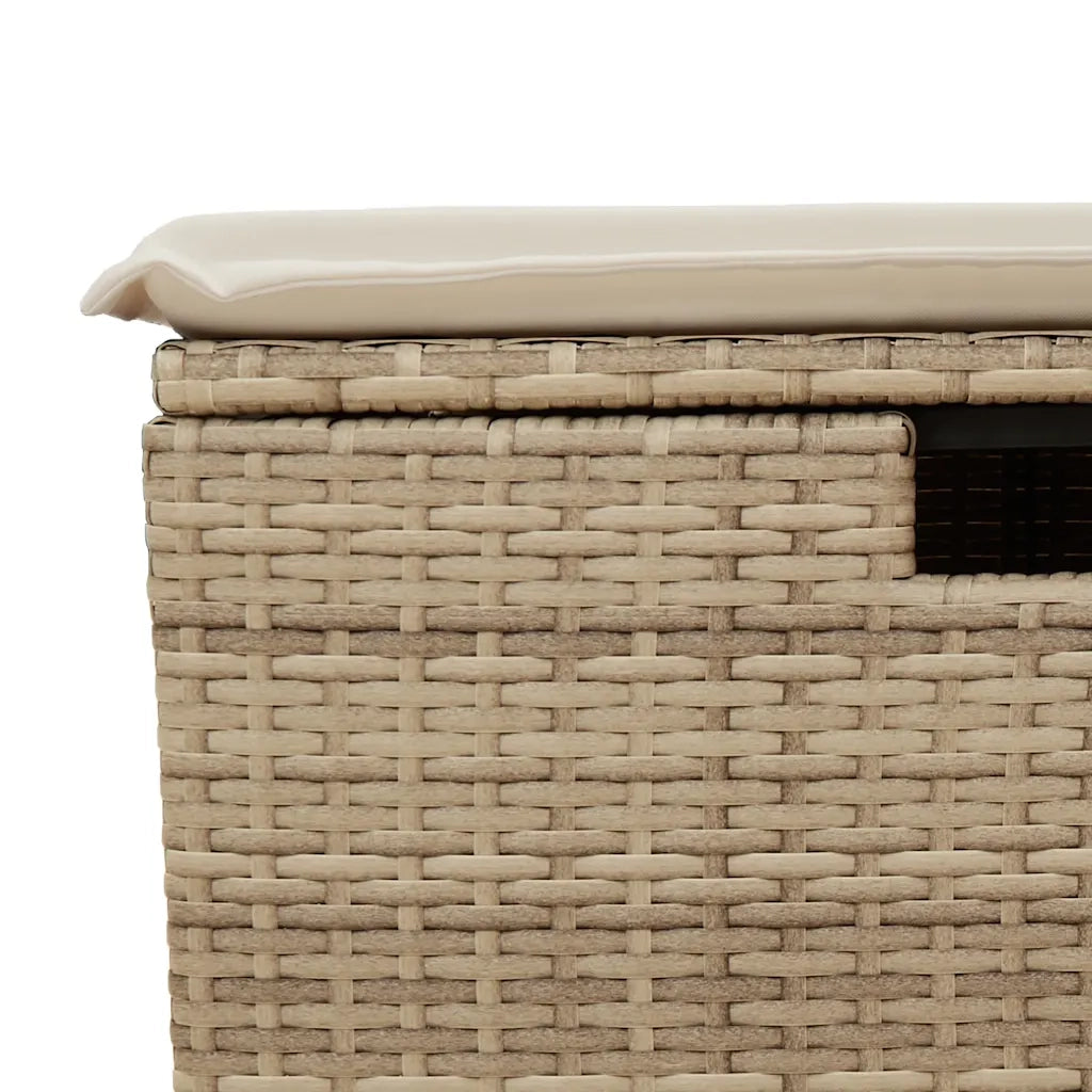 Set Divani da Giardino 7 pz con Cuscini Beige in Polyrattan 3327818