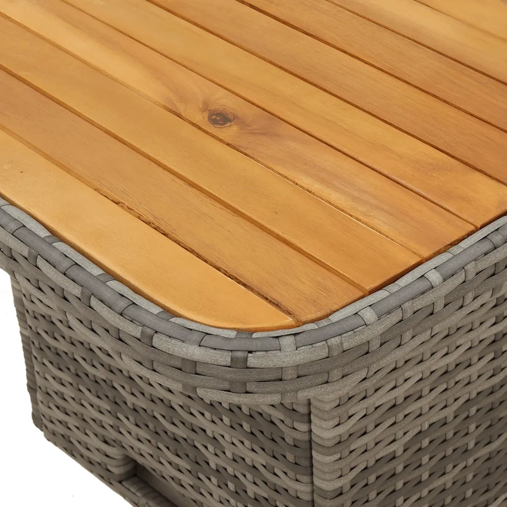 Set Divani da Giardino 3 pz con Cuscini in Polyrattan Grigio 3262444