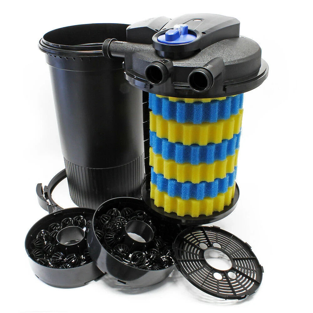 Kit di filtrazione set 30000 litri pompa UVC 18 watt tubo 10000 l/h 10 m 16_0001910