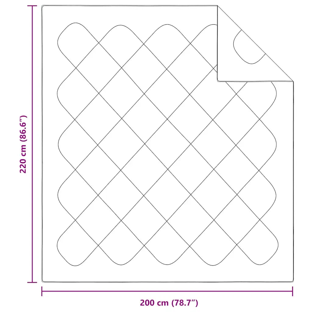 Duvet Estivo Bianco 220 x 200 x 3 cm Poliestere 42007753
