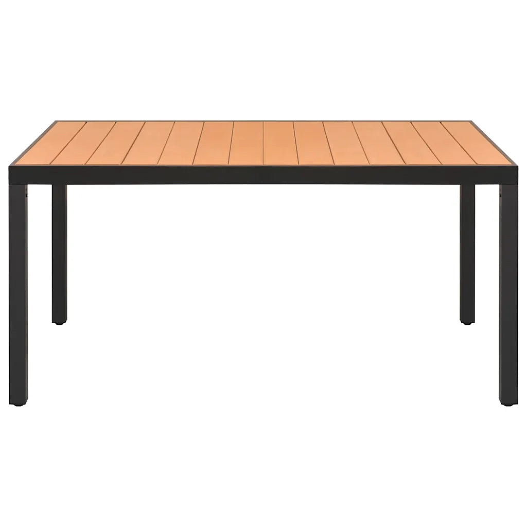 Set da Pranzo da Giardino 5 pz Nero e Marrone 3060054