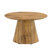 TAVOLINO ROTONDO 60 cm Effetto legno MDF