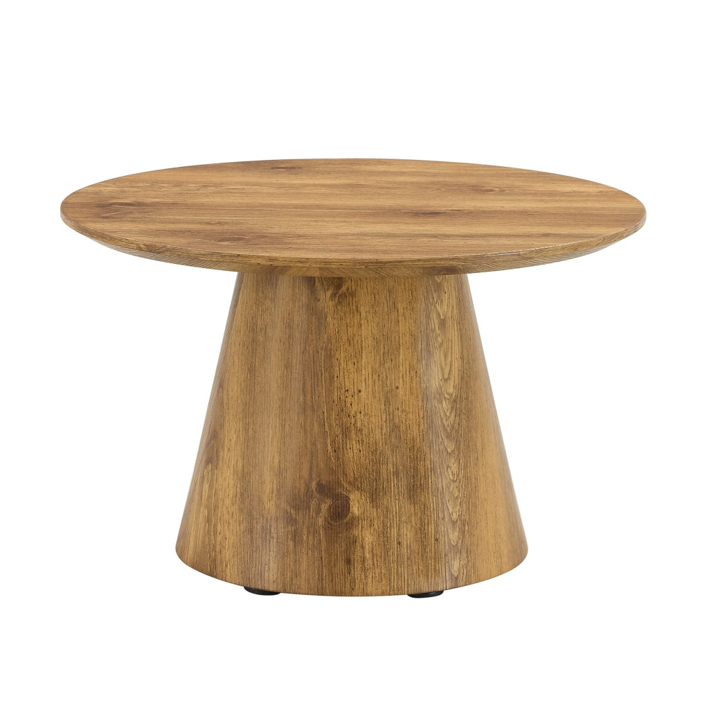 TAVOLINO ROTONDO 60 cm Effetto legno MDF
