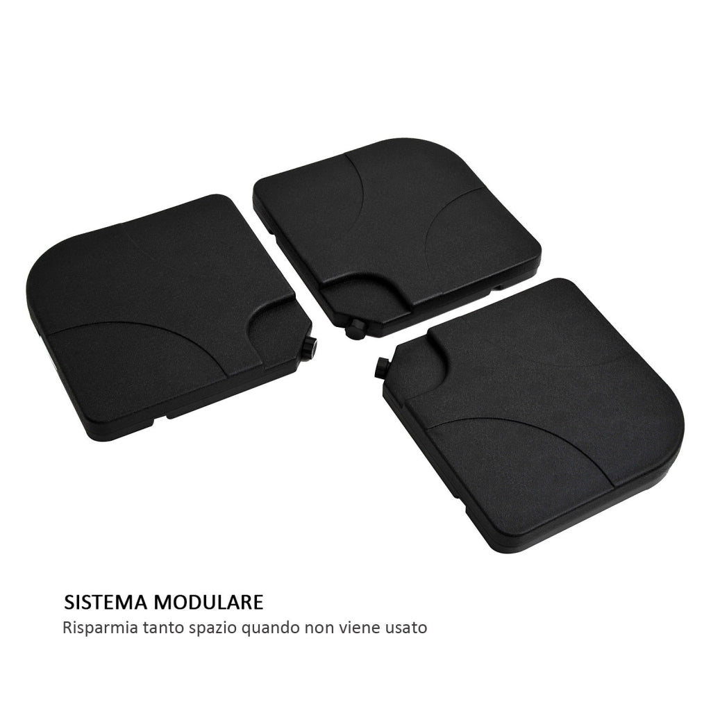 EasyComfort Set 4pz Base per Ombrellone da Giardino in Plastica 50 × 50 × 7.5cm