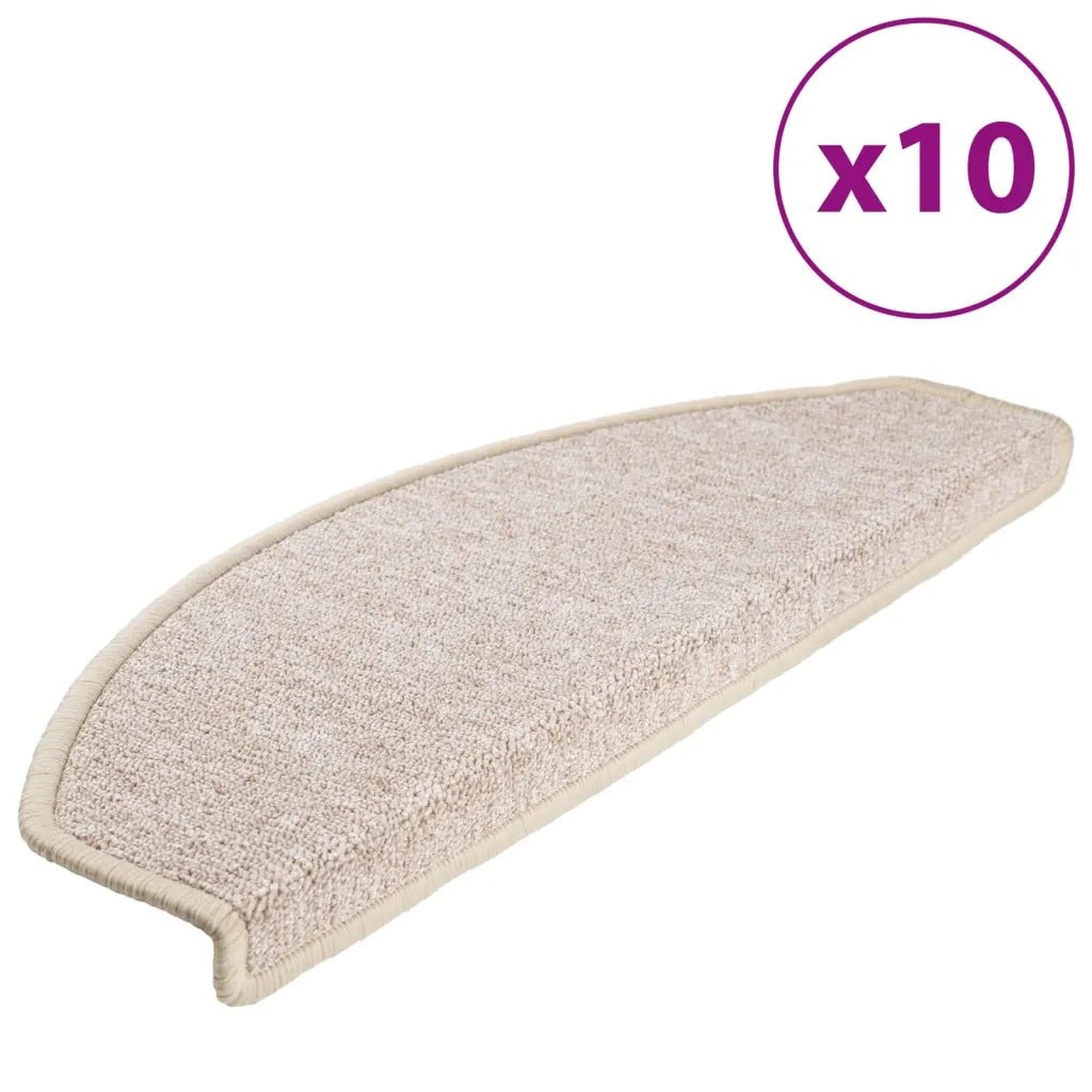 Tappetini per scale 10 pz 65x24x4 cm tortora semicircolari grandi 149763