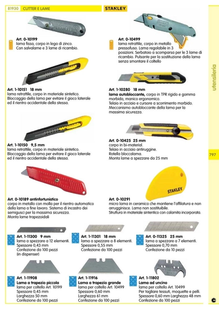 100pz st lama cutter spezzare mm.9 art.1-11-300 cod:ferx.1710